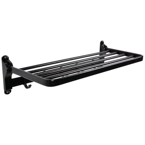Black aluminium with towel hooks