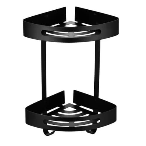 Double corner shelf black