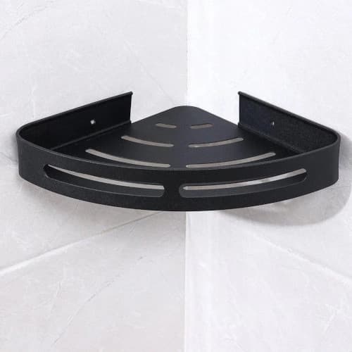 Single corner shelf black